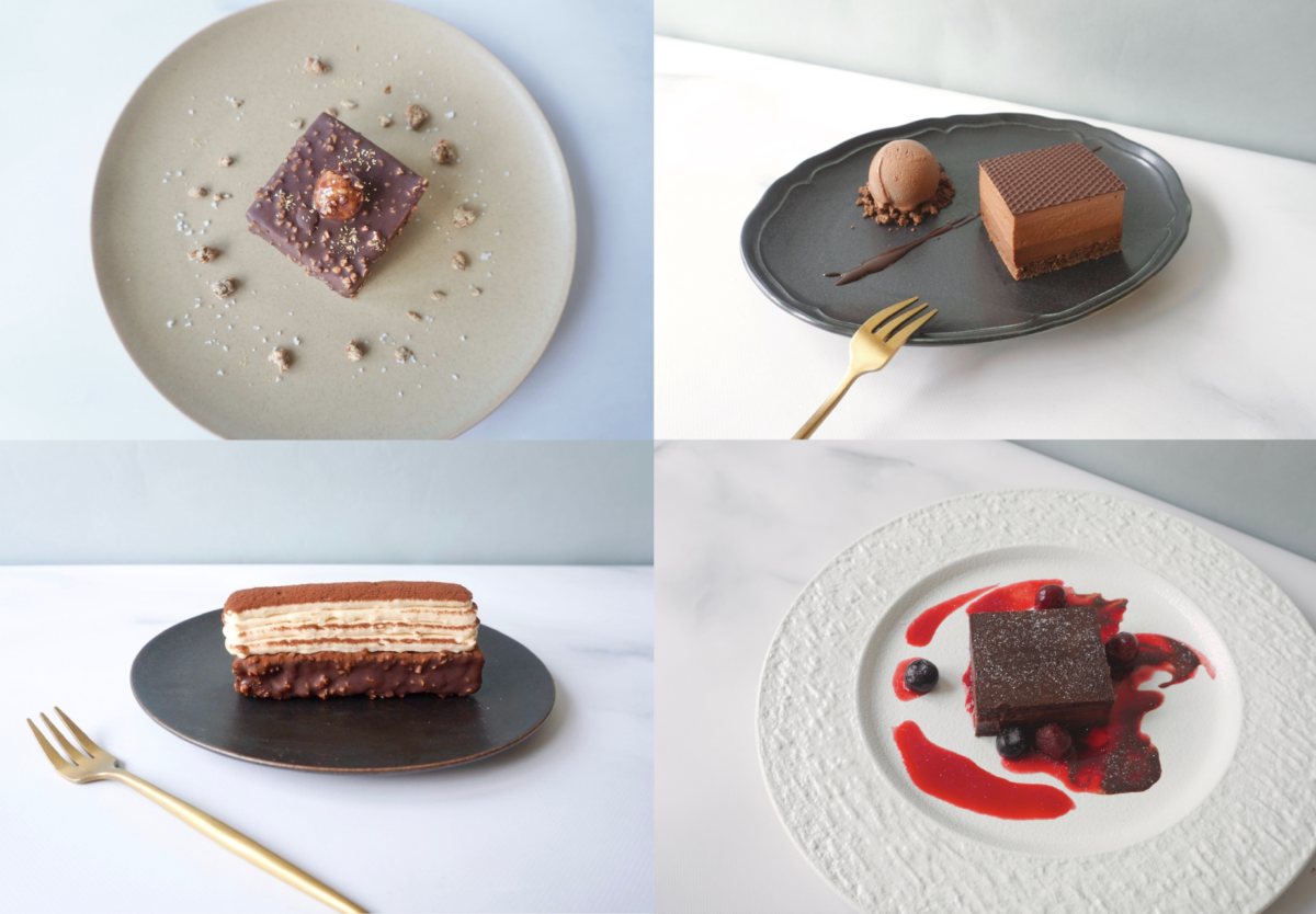 皿盛りデザート green bean to bar